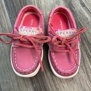 Sperry Bluefish Bright Pink Plaid Todd Sz 5